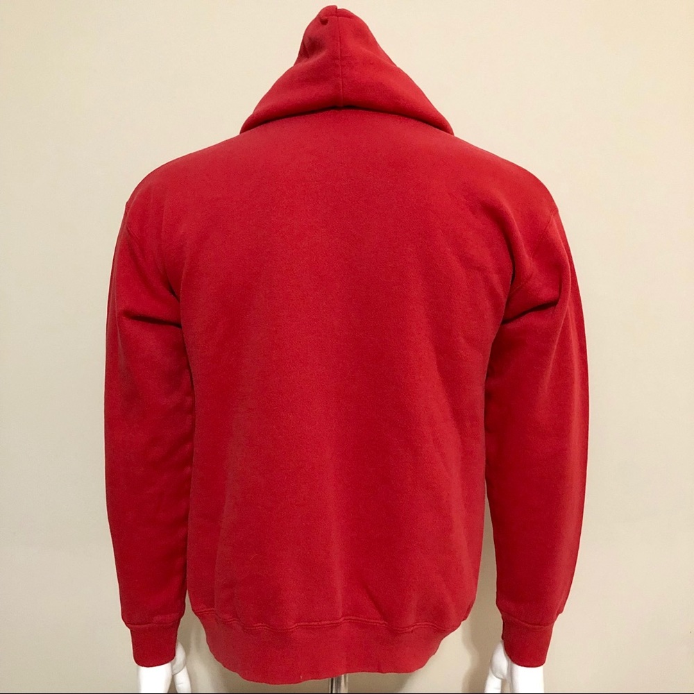 Vintage 90s Marlboro Hooded Red Sweatshirt Hoodie - Picture 3 of 8